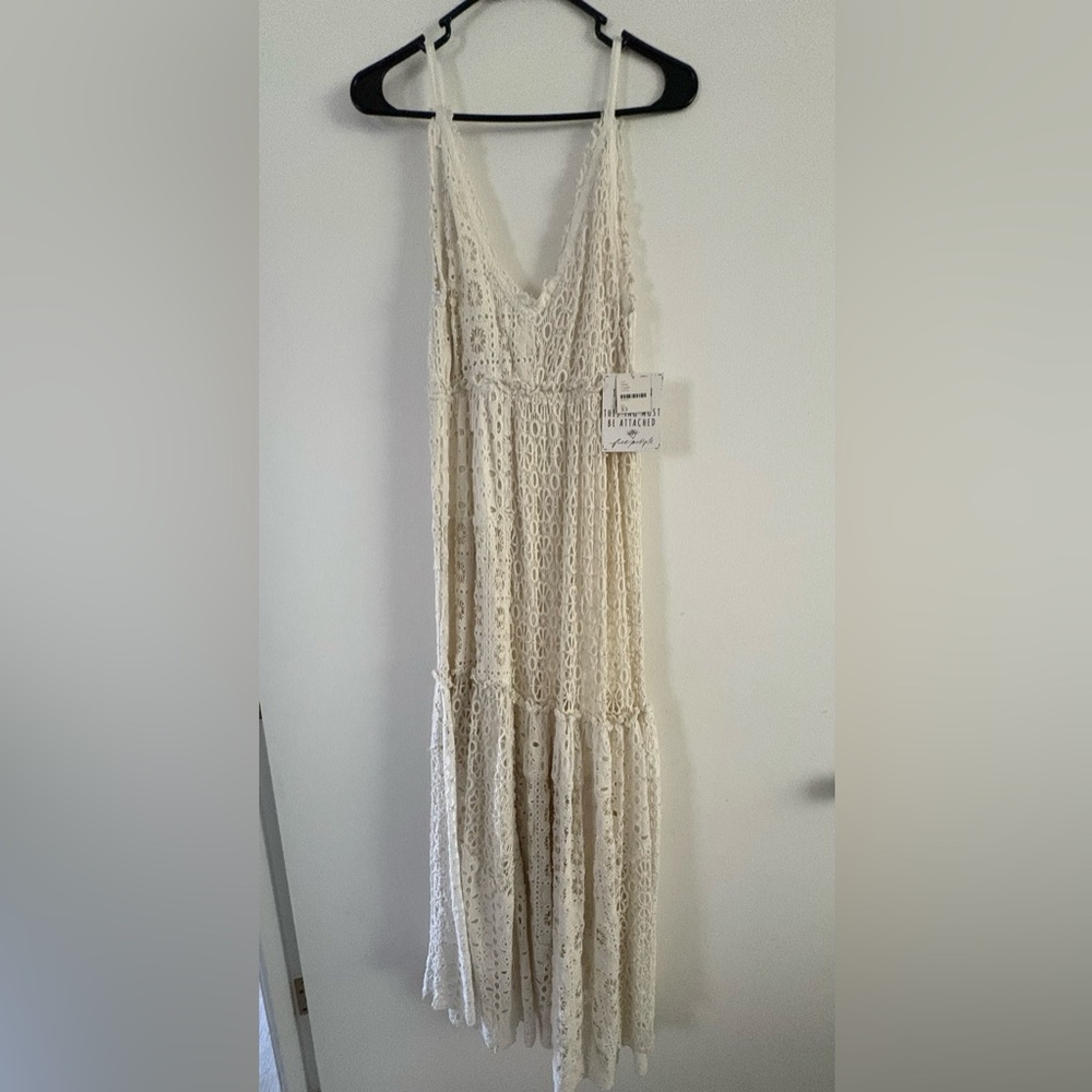 Free People Cream Lace Maxi Dress